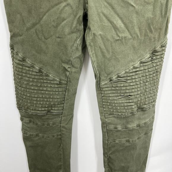 Preggo Leggings 2XL Green Moto Maternity Pregnancy Jeggings Skinny Leg - Picture 4 of 9